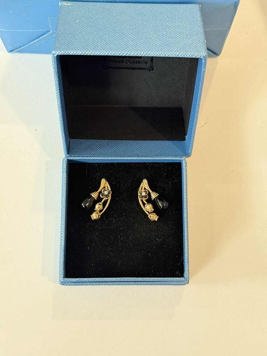 Златни обеци Roberto Bravo Black Magic