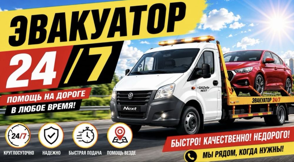Услуга Эвакуатор 24/7