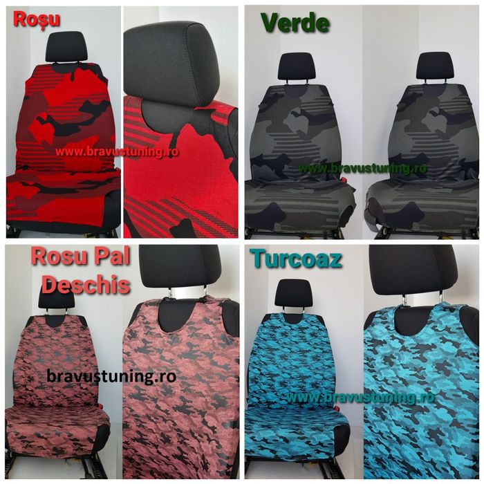 Huse scaun auto maieu Negru 2 buc/set