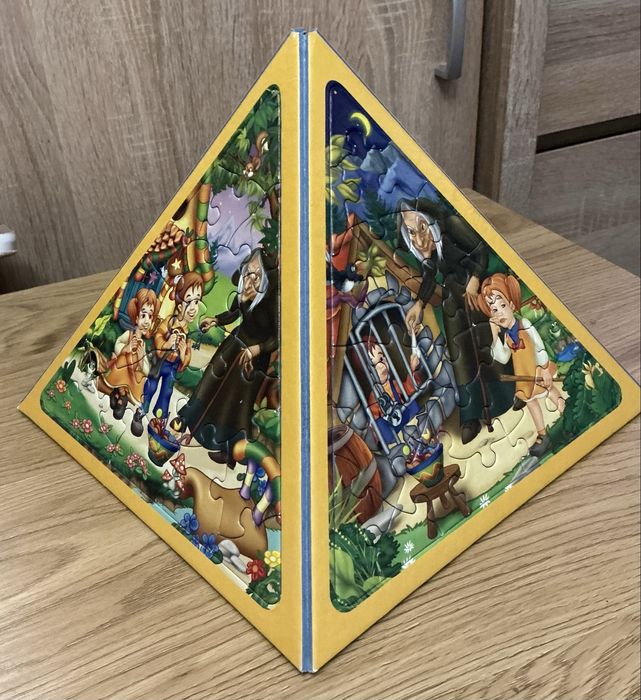 Pyramid Puzzle Hansel și Gretel, D-Toys, 84 Piese , Joc