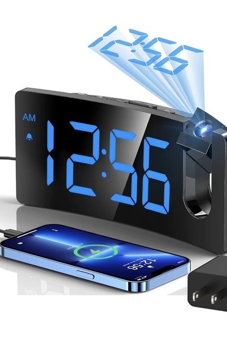 Ceas desteptator cu proiectie si radio Fm