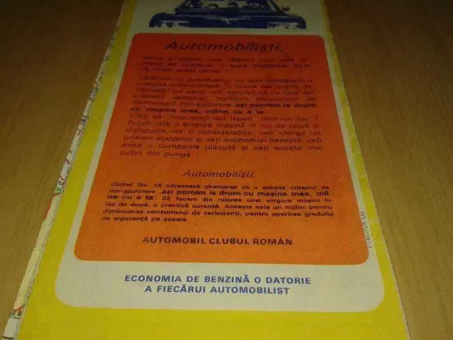 Manusi din piele pentru soferii Automobil Club Roman + harta ACR anii 70
