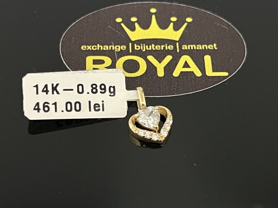 Bijuteria Royal CB : Pandant inima aur 14k 0,89 grame