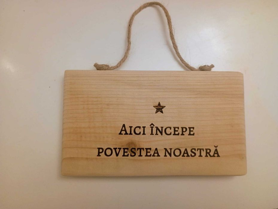Semn usa/perete personalizat din lemn