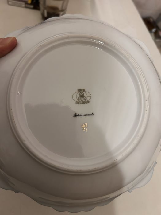 Platou portelan, cobalt aurit