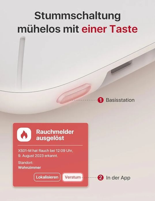 X-Sense FS61 интелигентен детектор за дим XS01-M 6 датчика с базова