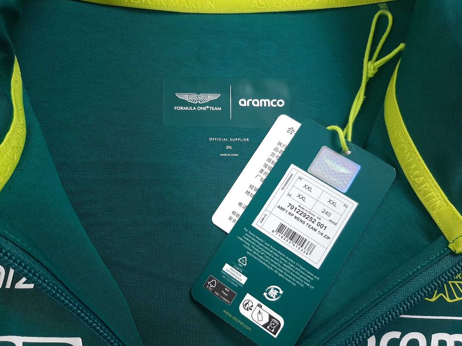 Aston Martin x Hugo Boss F1 Team - Оригинална мъжка блуза р-р 2XL