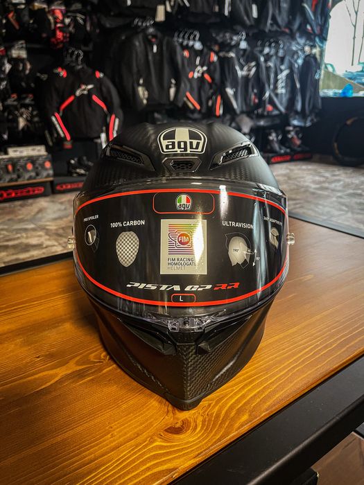 Чисто нова каска Agv Pista GP RR black matt, размер L + тъмен визьор