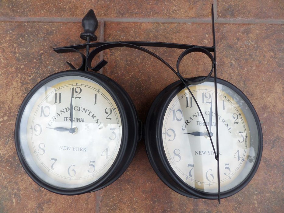 Ceas dublu New York Grand central terminal mare 20 cm ceasul 36cm tot
