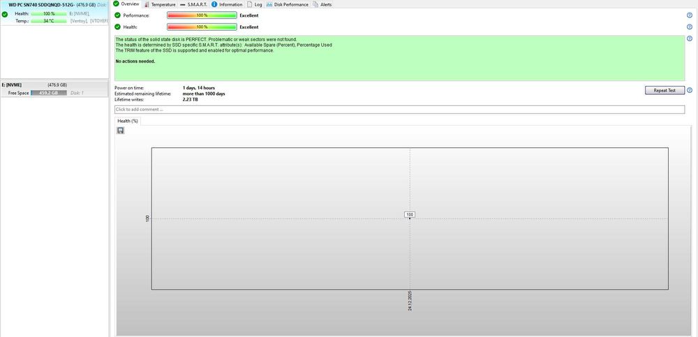 NVME SSD 512GB Western Digital