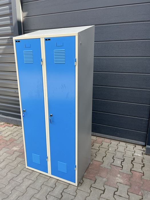 Dulap metalic vestiar 2 uși – solid, cu chei