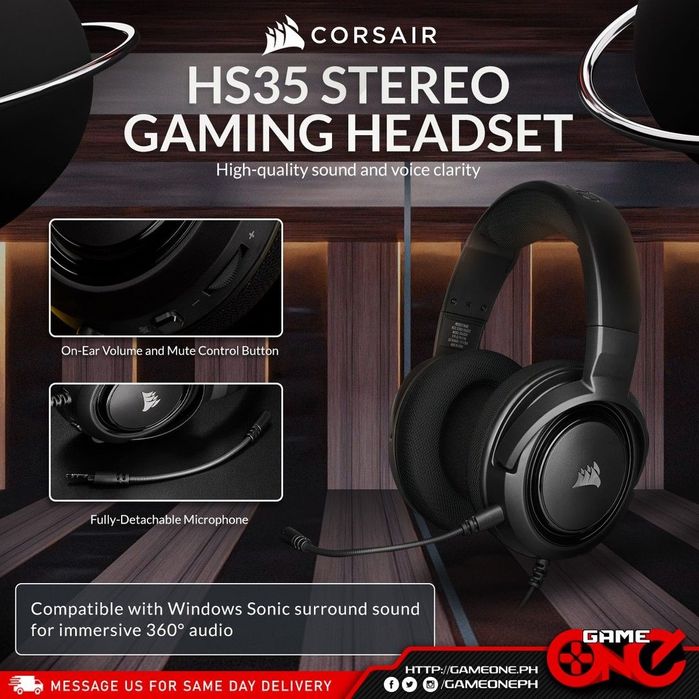 Corsair HS35 STEREO СКИДКА Игровые Проводные Наушники/Гарнитура