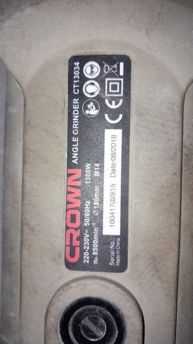 Продам болгарку Crown 180mm