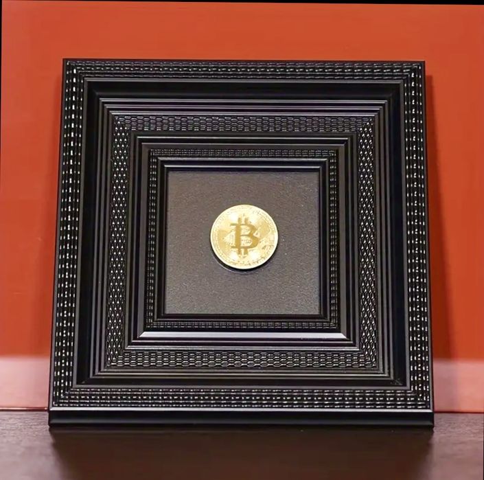 Гравюра, монети, колекционерска картина биткоин, BITCOIN
