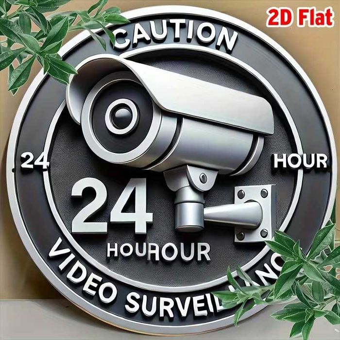 Semn de Avertizare pentru Cameră de Securitate