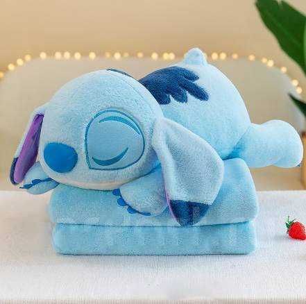 Плюшена играчка Лило и Стич с одеяло Комплект 3в1, Голям плюшен Стич