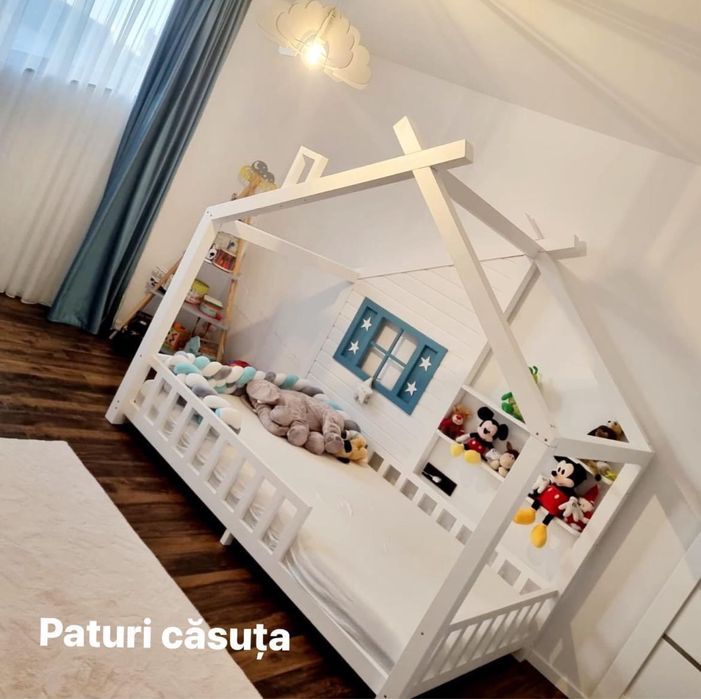Pat montessori -lemn masiv- Transport gratuit