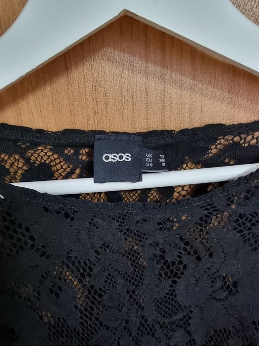 Rochie Asos cu dantela si voal, marimea 38
