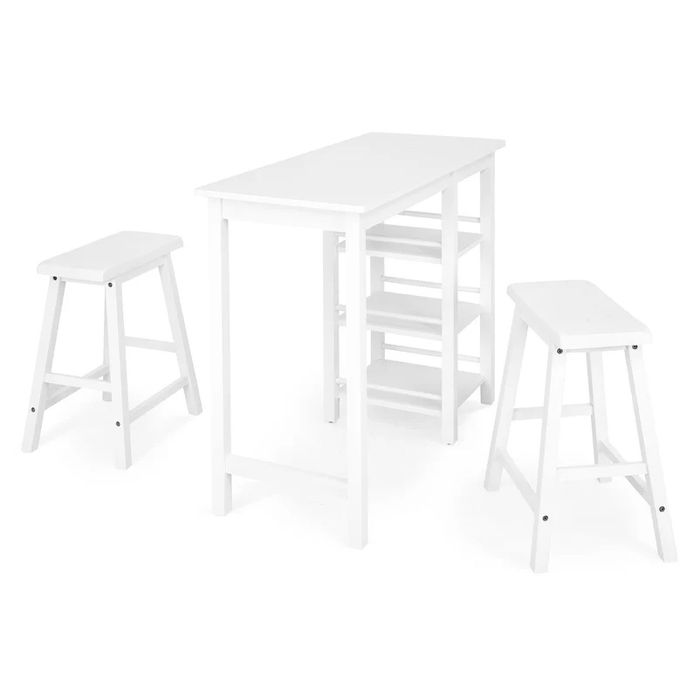 Set bar masa si 2 scaune din lemn