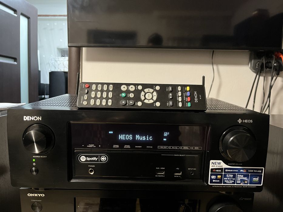 Receiver Denon AVR-X1400H 4K/7.2/Arc/Bluetooth/Spotify:Airplay/Wifi/usb etc.