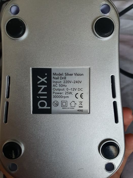 Freză unghii PÍNX Silver Vision - 30.000 RPM, 25W, stare foarte buna