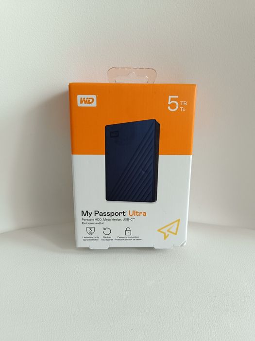HDD Hard disk extern portabil WD My Passport Ultra 5TB usb C sigilat