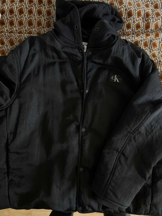 Calvin Klein Jeans Skater Hooded Jacket - Negru M