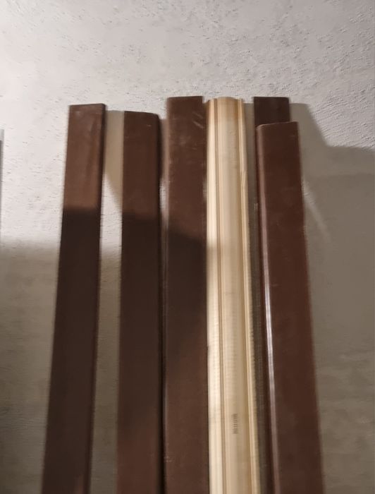 Перваз за под МДФ, 6см, цвят венге (тъмно кафяв дървесен)