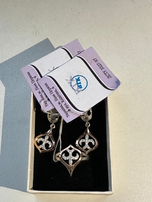 набор серебро 925 пробы подарок на 8 марта