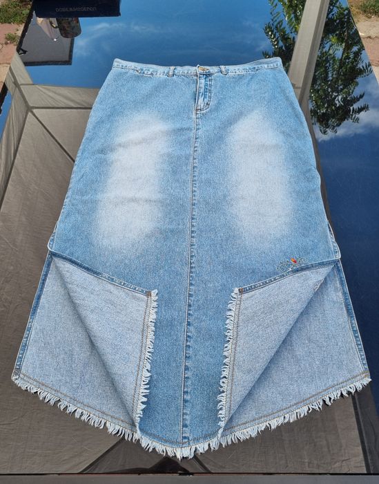 Fusta maxi de blugi, denim, marime XXL