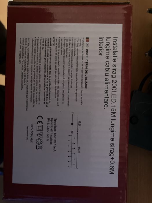 Instalatie craciun 200 led 15 m