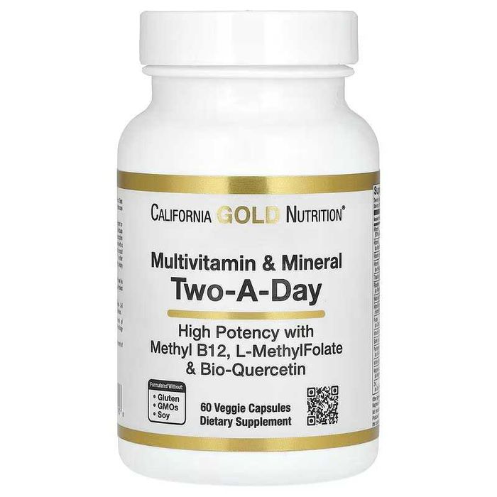 California Gold Multivitamin and Mineral Two-A-Day мультивитамины