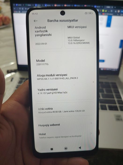 Redmi Note 11 6/128 GB Black Global versiya ideal xolat