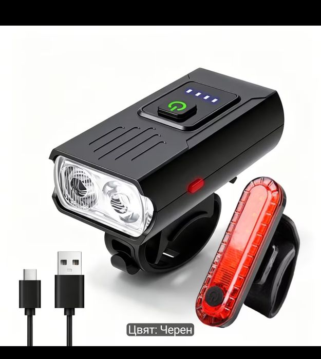 Фар за велосипед колело акумулаторен  USB