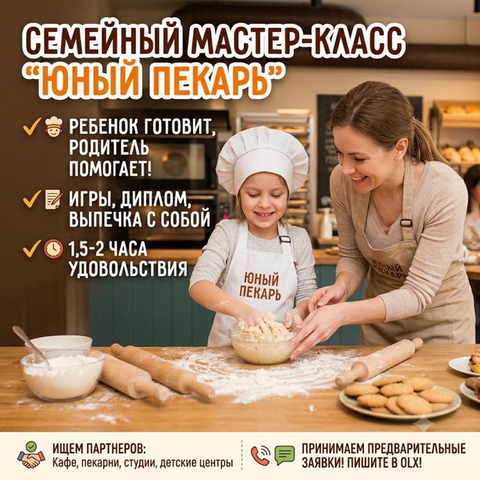 Семейный мастер-класс «Юный пекарь»