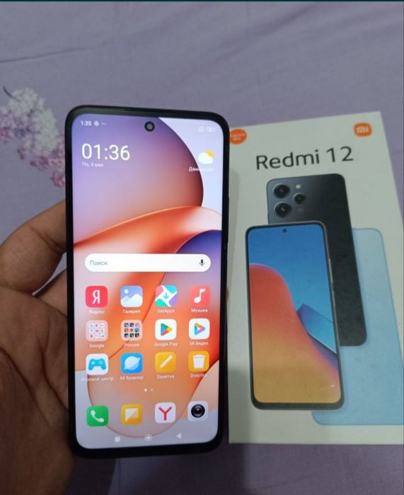 Xiaomi Redmi 12 8/128GB Black Igravoy Karobka Holati Yaxshi Original