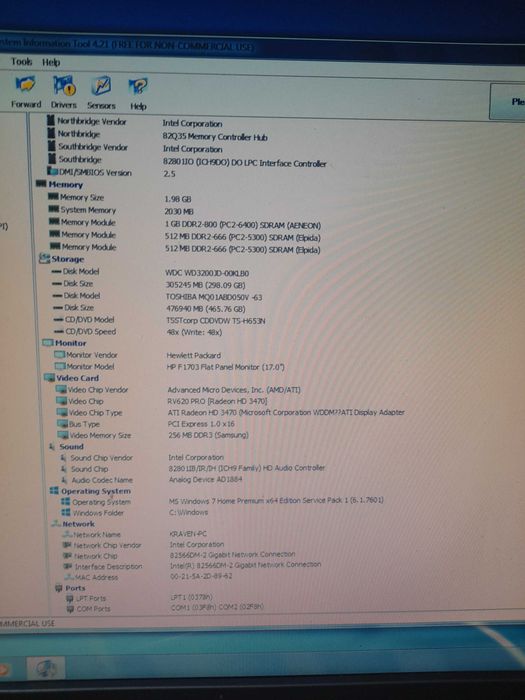 Deskop HP Compaq DC7800