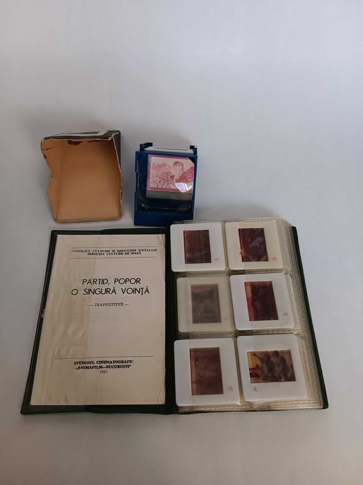 Diapozitive propaganda comunista,era Ceaușescu, RSR, de colectie