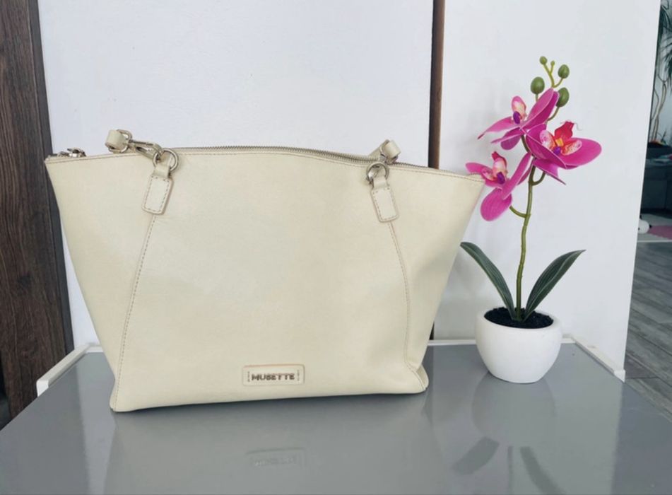 Geanta musette crem