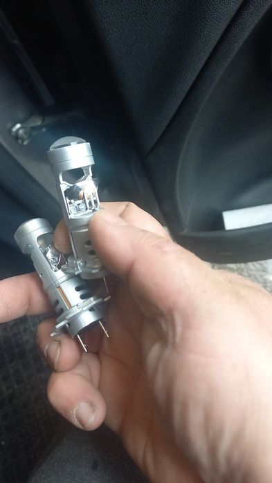 Leduri h7 cu lupa (alb rece) 6000k