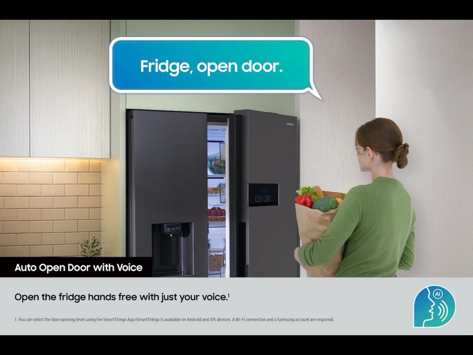 Frigider Side by Side Samsung RM90F67CECEF, NoFrost +, French Door, 654 l, Voice AI, Wi-Fi si Mod AI Energy