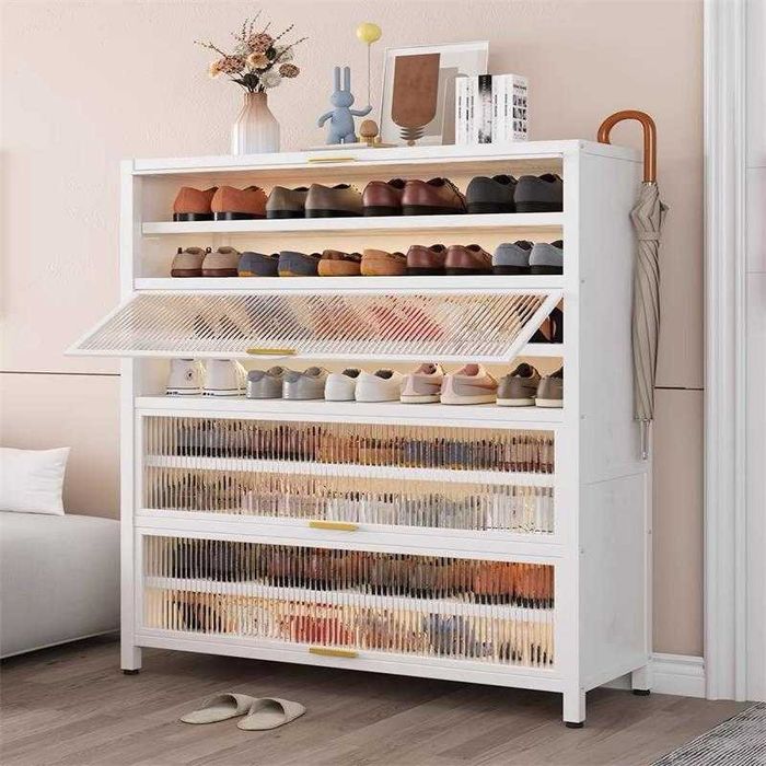 PVC poyabzal javoni/Qattiq suriladigan eshiklar/Changdan to‘liq himoya