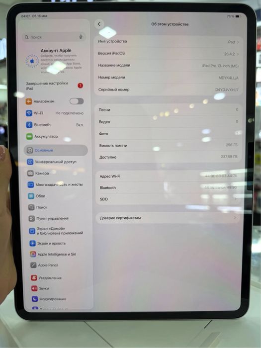 iPad Pro 13 M5 256gb 99%