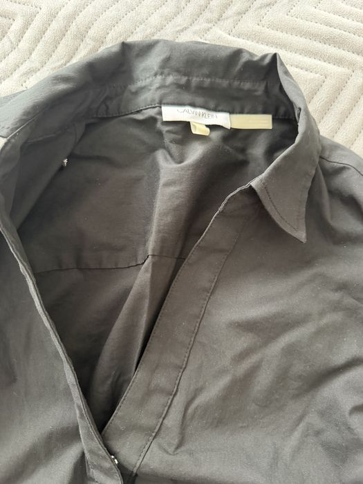 Платье-рубашка черное Calvin Klein