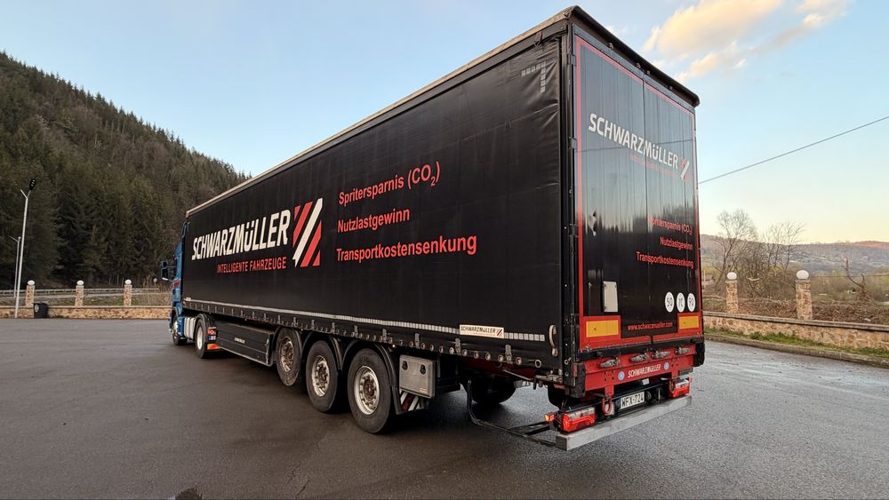 Scania R490 euro6, Semiremorca prelata Schwarzmuller