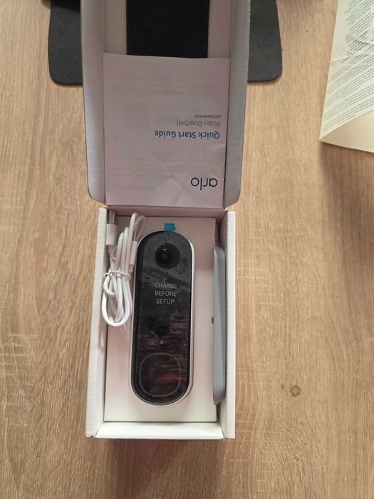 Sonerie video Arlo HD cu cameră wireless, 1080p, sonerie WiFi, senzor de mișcare, audio bidirecțional