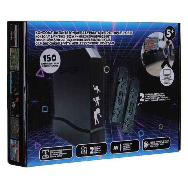 Consola cu 2 Controllere Wireless 32 Bit & 150 de Jocuri
