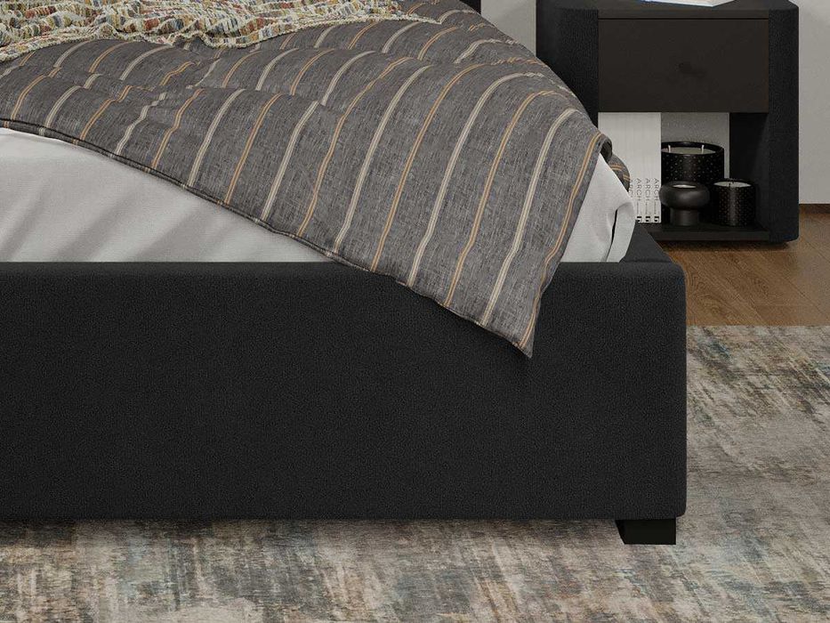 Pat Cico 190 rabatabil 170 x 114 C1 din piele/stofa Negru Falcone 14