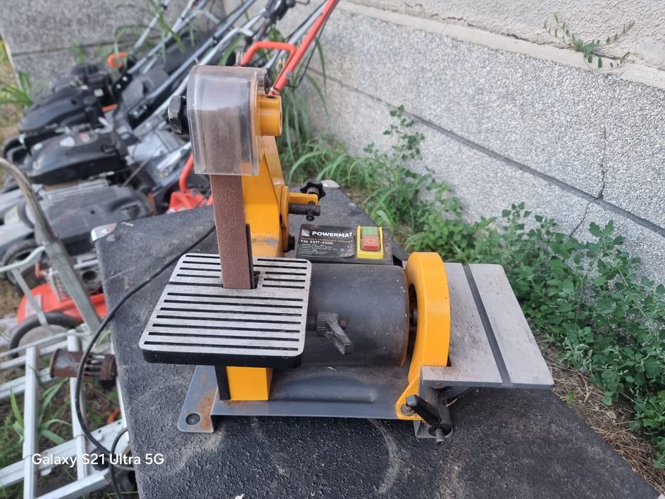 Лентов шлайф и дисков шмиргел Powermat PM-SSTT-450K – 450W