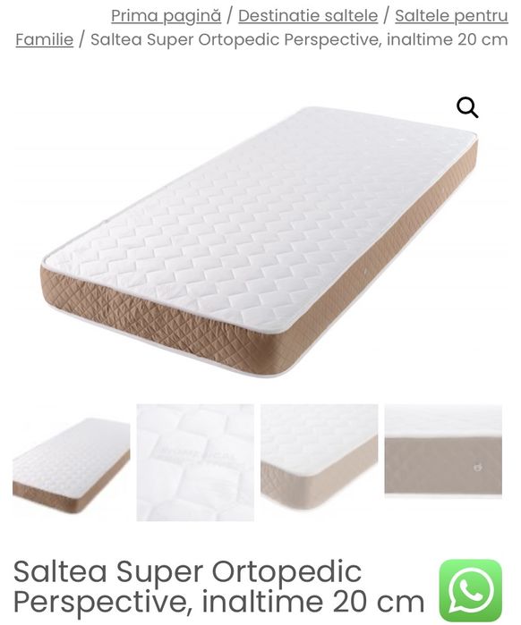 Saltea Super Ortopedic Perspective, inaltime 20 cm